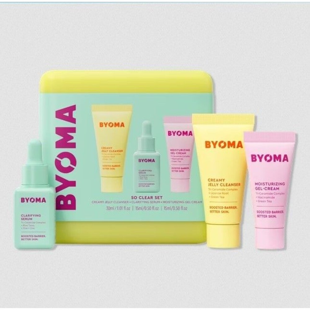 BYOMA Set So Clear -3pc Jelly Cleanser~ Clarifying Serum~ Moisturizing Cream